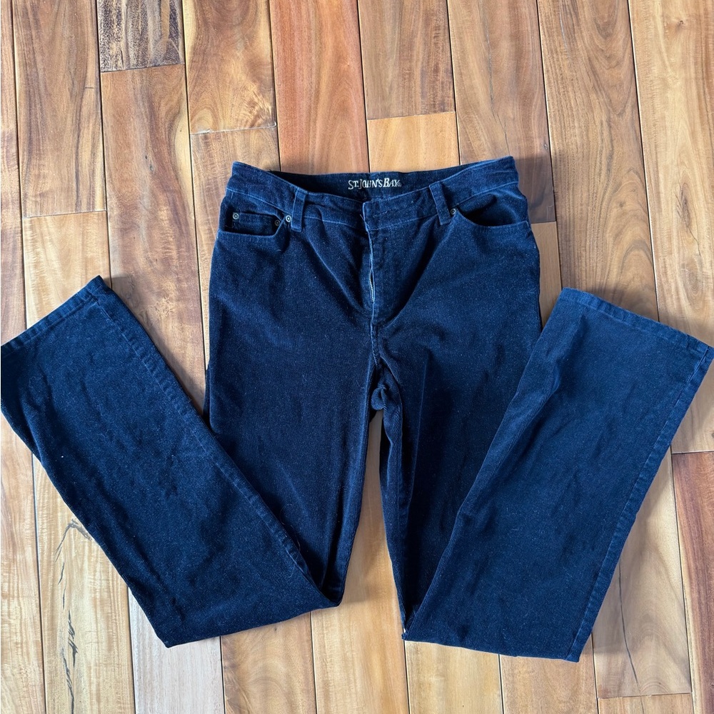 8 Tall Boot Cut Corduroy Black Jeans